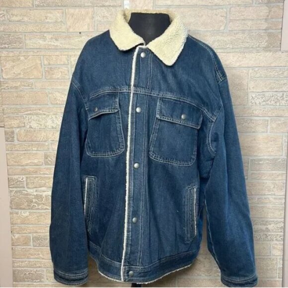 Eddie Bauer Sherpa Lined Jean Jacket Men's Size XL - Picture 11 of 11
